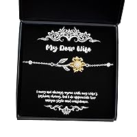 Best Wife Gifts, I may not always agree with my wife's fashion choices, but I do, Wife Sunflower Bracelet From Husband, Funny wife gift, Gag gift for wife, Funny birthday gift for wife, Funny