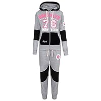 Girls Tracksuit Brooklyn 76 New York Print Hoodie with Joggers Jogging Suit Sweatpants Activewear Set Age 5-13