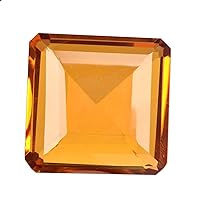 Citrine Loose Stone 162.00 Ct Square Shape Translucent Citrine Gemstone, Shiny Yellow Citrine Gemstone
