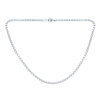 Bling Jewelry Men's Heavy Solid Strong Paper Clip Square Venetian Box Link Chain Necklace .925 Sterling Silver Made In Italy 16 18 20 24 30 Inch