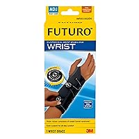 3M Health Care 601602EN Futuro Custom Dial Wrist Stabilizer, Right Hand, Adjustable, Black (Pack of 12)