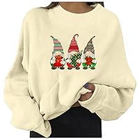 Christmas Tops for Women Snowflake Turtleneck Long Sleeve Sweatshirt Holiday Parties Sweaters Tunic Tops