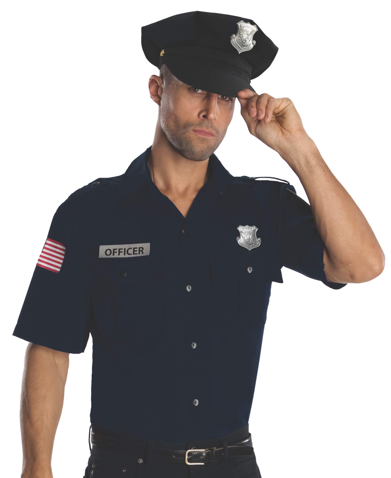 Rubie's Costume Heroes And Hombres Police Uniform Shirt And Hat Costume