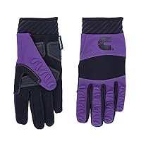 Cummins Womens Mechanic Glove - Anti-Vibration Anti-Abrasion Work Gloves All Season All-Purpose, Purple, Large