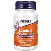 NOW Supplements, Lutein & Zeaxanthin with 25 mg Lutein and 5 mg Zeaxanthin, 60 Softgels