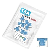 Chanzon 10Pcs 15A Low Profile Mini Micro Blade Fuse 15 Amp 32V Fast Blow Fuses for Automotive Car Truck Vehicle SUV