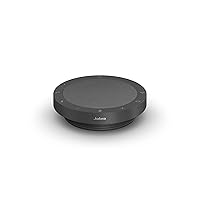 Jabra Speak2 55 Wireless Bluetooth Speakerphone - Compact and Portable Speaker with 4 Noise-Cancelling Mics, Full-Range 50mm Speaker & Wideband Audio - Certified for Zoom and Google Meet - Dark Grey