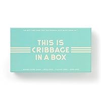 Cribbage in A Box – Classic Game Set with Foldable Wooden Game Board and Unique Card Deck Perfect for Parties