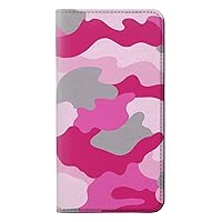 jjphonecase RW2525 Pink Camo Camouflage PU Leather Flip Case Cover for Samsung Galaxy S24 Ultra