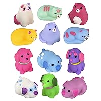 Set of 12 Dog and Cat Mochi Squishy Animals - Kawaii - Cute Individually Boxed Wrapped Toys - Sensory, Stress, Fidget Party Favor Toy (Set of 12 (1 Dozen))