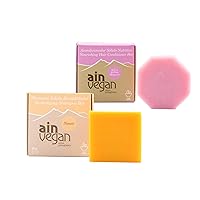 Ain Vegan Bar Shampoo and Conditioner Bar for Hair Growth Set - Holiday Christmas Gift - Revitalizing Shampoo & Conditioner Sets for Strengthening Hair - Shampoo Bar & Conditioner Soap, 2pc Set