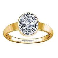 5.25-5.50 Carat American Diamond Round Zircon Gemstone Panchdhatu Adjustable Plain Design Ring for Men & Women