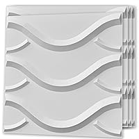 Art3d Decorative 3D Wall Panel, 32 Sq.FT PVC Interior Wall Decor for Living Room, Bedroom, Lobby, Office, Shopping Mall, White