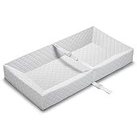 Summer by Ingenuity 4-Sided Changing Pad – Durable Quilted Changing Pad Made with Waterproof Material, Includes Infant Safety Belt with Quick-Release Buckle