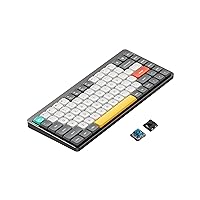 nuphy Air75 Mechanical Keyboard, 75% Low Profile Wireless Keyboard, Supports Bluetooth 5.0, 2.4G and Wired Connection, Compatible with Windows and Mac OS Systems-Gateron Blue Switch