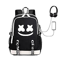 TV Backpack Student Men and Women USB Charging School Bag Computer Bag Backpack (Black 9)