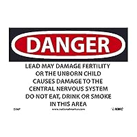 D36P National Marker Danger Sign -Lead 7 Inches x 10 Inches, Ps Vinyl