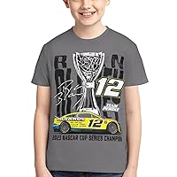 Ryan Blaney 12 Classic Printing Athletic Crewneck T-Shirt Shirt Short Sleeve Tee Shirts for Teen Girl & Boy