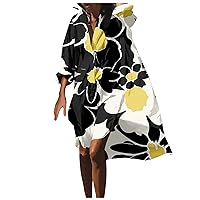 Womens Summer Dresses Dresses for Women 2024 Casual Flowy Loose Casual Beach Dresses Beach up Dresses with Print