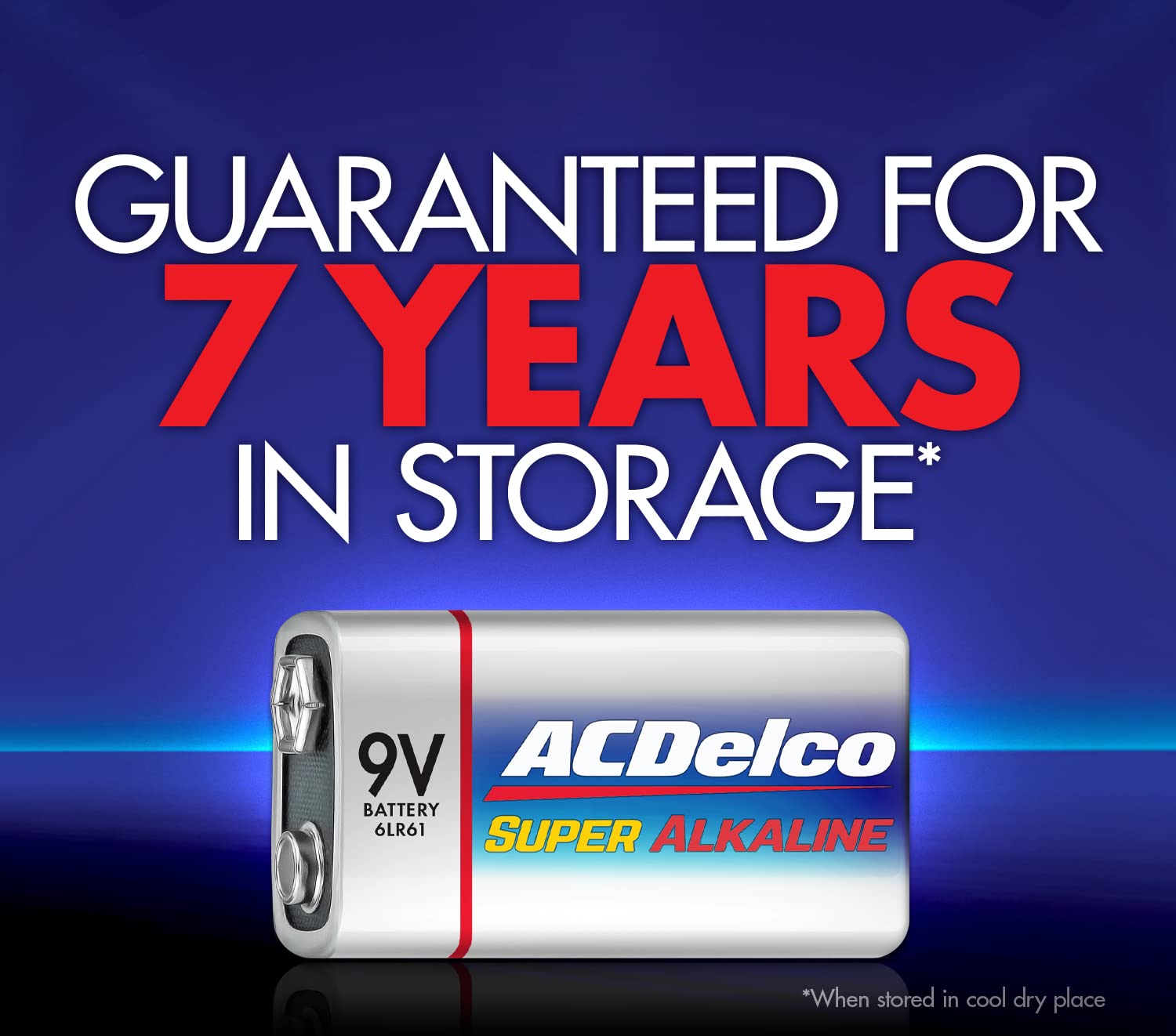 ACDelco 8-Count 9 Volt Batteries, Maximum Power Super Alkaline Battery, 7-Year Shelf Life, Reclosable Packaging