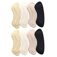 4 Pairs Follow up Shoe Padding Floor Cushion Gel Insoles Gel Shoe Inserts 4d Heel Faux Leather Half Size pad