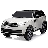 24V 2-Seater Licensed Land Rover Ride On Car Toy w/Parent Remote Control, 3 Speeds, Wireless Music, MP3 Player, Electric Car for Kids Ages 3-8,White