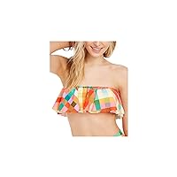 Kate Spade New York Garden Plaid Ruffle Bandeau Top w/Removable Soft Cups and Strap