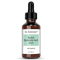 2 oz. Hyaluronic Acid Serum For Skin, Made with 100% Pure Hyaluronic Acid, Plumping, Anti-Aging, Hydrating, Moisturizing HA Serum With Vitamin B5 by Dr. Brenner (2 oz)
