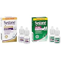 Systane Complete Lubricant Eye Drops, 0.34 Fl Oz, 2 Count (Pack of 1) & Ultra Lubricant Eye Drops, Artificial Tears for Dry Eye, Twin Pack, 10-mL Each