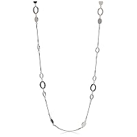 Nine West Silver womens male Tone Long Strand Necklace, 42