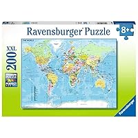 Ravensburger 12890 The World 200 Piece Puzzle for Kids - Every Piece is Unique, Pieces Fit Together Perfectly