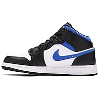Nike 554725-140 Air Jordan 1 Retro Mid Shoes, Casual Sneakers, Running, Mid Cut, Game, Royal Blue, White, Black
