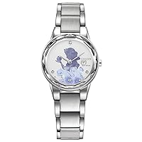 Citizen Ladies' Eco-Drive Disney Princess Snow White Apple Stainless Steel Watch, Crystal Accents, Date, 30mm (Model: GA1070-53W)