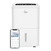 SUNTEC DryFix 50 Select App Dehumidifier - For Rooms up to 180 m2 or 450 m3 - Dehumidifier with App Control - Smart Home Room Dehumidifier with 50 l/day Dehumidification - Quiet Mobile Laundry Drying