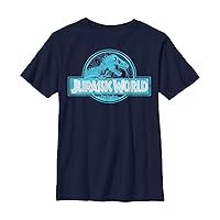 Jurassic World Boys' Big Officially Licensed Terrain Logo Graphic Tee