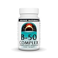 Source Naturals B-50 Complex, Supports Energy Production* - 50 Tablets