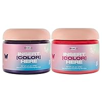 INH Semi Permanent Hair Color - Amethyst & Quartz Pink | Color Depositing Conditioner, Temporary Hair Dye, Safe | 6 oz each
