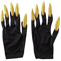 Horrible Claw Gloves Funny Cosplay Party Sparkling Long Nails Witches Fingernails Claw Gloves Dress Up Long Nails Glo