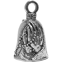 Guardian Bell Religious Good Luck Bell w/Keyring & Black Velvet Gift Bag | Motorcycle Bell | Lead-Free Pewter | Made in USA
