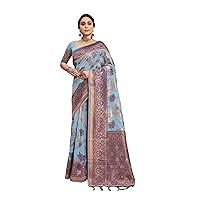 Party Zari Woven Designer Indian woman's Saree cotton Blouse sari Blouse 3660