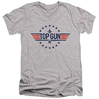 Top Gun Slim Fit V-Neck T-Shirt Stars Logo Heather Tee