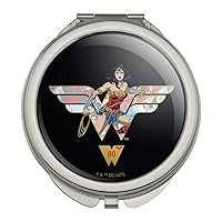 Wonder Woman 80th Collage Logo Compact Travel Purse Handbag Makeup Mirror