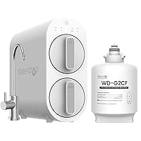 Waterdrop G2 Reverse Osmosis System with WD-G2CF Filter, 7 Stage Tankless RO Water Filter System, Under Sink Water Filtration System, Bundle