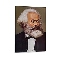 German Philosopher Karl Marx Retro Black And White Portrait Inspirational Quote Poster Office Hall Wall Inspirational Decoration Aesthetic Gift Poster Canvas Poster Bedroom Decor Office Room Decor Gi