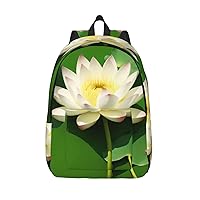 Lotus Backpack Lightweight Casual Backpack Multipurpose Canvas Backpack With Laptop Compartmen