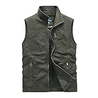 Womens Outdoor Jackets Vests Casual Full Zipper Sleeveless Hiking Fishing Vests Utility Travel Safari Cargo Vest with Pockets