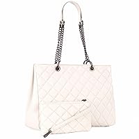 Montana West Quilted Handbag for Women Shoulder Bag Chain Tote Purse With 2PCS Purse Set