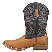 ROPER Men's Classic Brown Vamp W/Tan Shaft Cowboy Boot Western