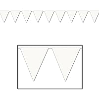 Indoor/Outdoor Pennant Banner (white) Party Accessory (1 count) (1/Pkg)