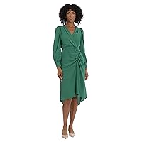 Maggy London Women's Long Sleeve Bubble Crepe Dress Workwear Event Guest of Wedding